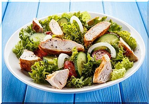 tasty snack chicken salad