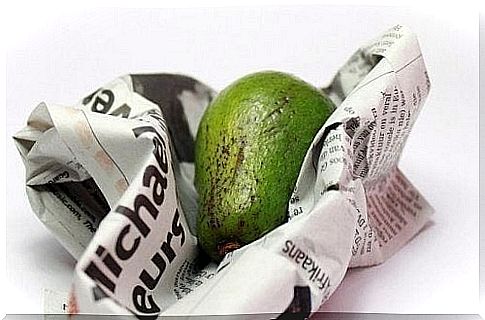 Avocados in the newspaper