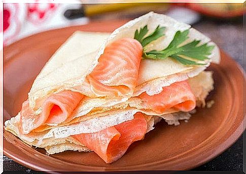 Pancakes With Salmon