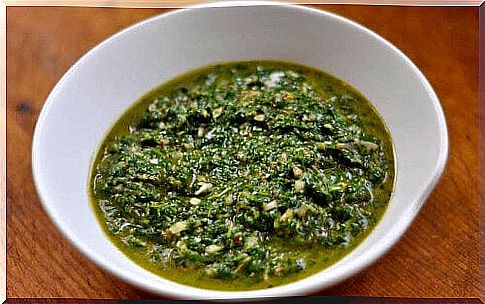 Chimichurri sauce.