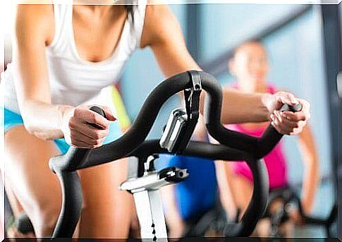 Woman at the gym.