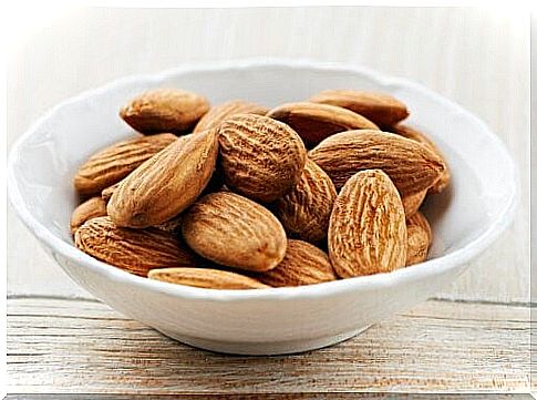 a bowl of almonds