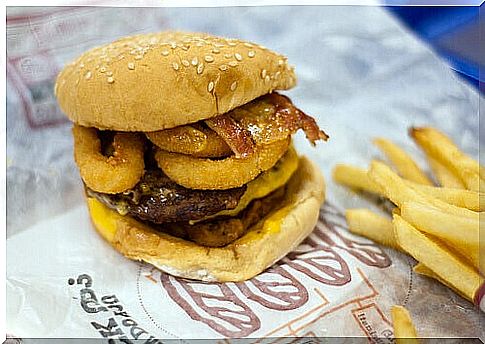 Unhealthy burger