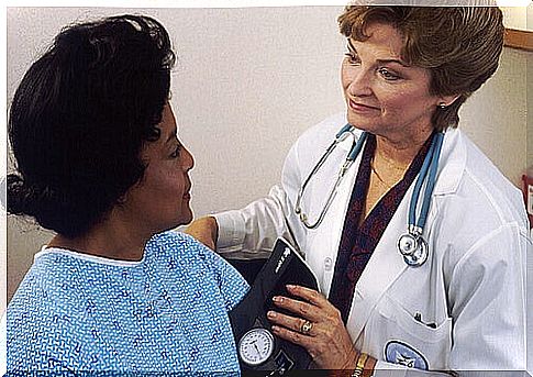 A woman during a medical examination