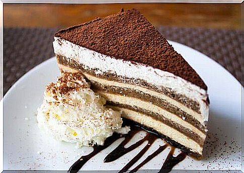 A piece of tiramisu.